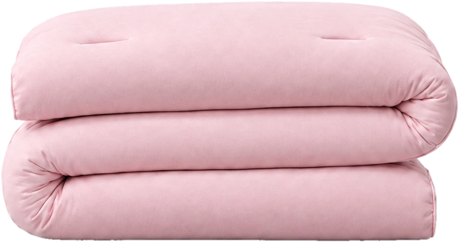 Couette Whoosh rose poudré pliée